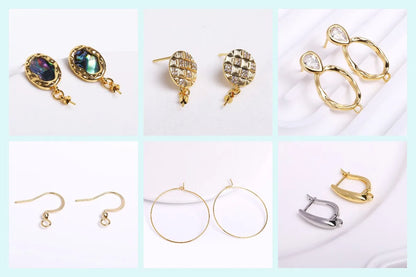 18K Gold Plated Separators For Bead,Spacers Beads For Jewelry Making,Brass Metal Round Beads,DIY Bracelets/Necklace Accessories