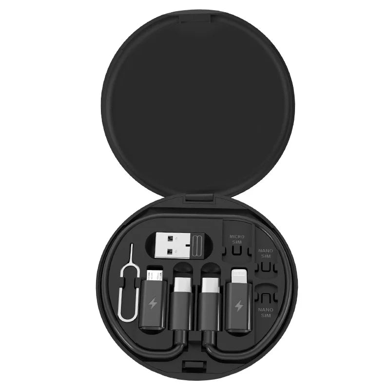 Kit de câbles adaptateurs de charge USB multi Type C vers C 60W, ensemble de conversion USB C vers Lightning, USB A et Type C vers Micro/Type C/Lightning