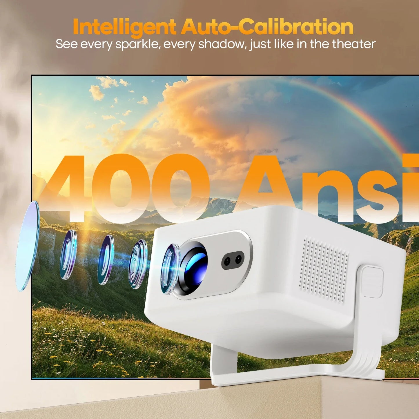 Magcubic Auto Focus Home Cinema 4K Projector 400ANSI 8K Native 720P HY300 Max