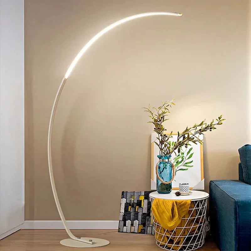 Nordic LED Corner Floor Lamp Simple Black White Floor Light For Dining Room Living Room