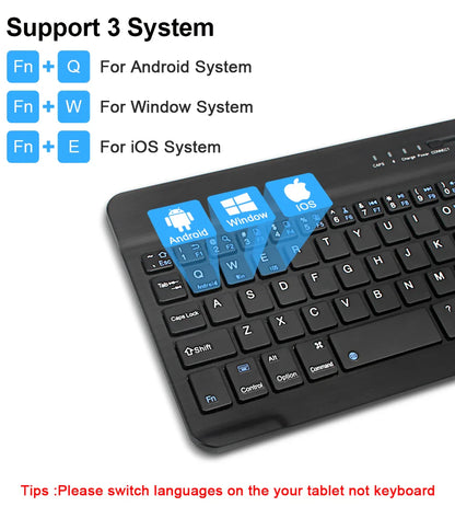 EMTRA Clavier et souris Bluetooth rétroéclairés pour iOS, Android, Windows, iPad, clavier portugais, clavier espagnol