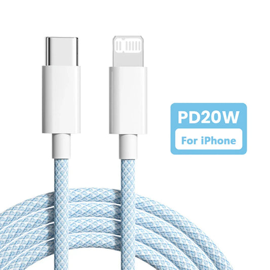 Câble USB C PD 20W pour iPhone 14 13 12 11 Pro Max Xs 8 Plus iPad, Fil 3A Charge Rapide, Câble de Données Type C pour iPhone