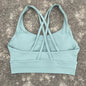 Solid Color Fitness Women Sport Bra Gym Yoga bra Athletic Cross Tight Top Workout Train With Chest Pad High quality shockproof