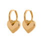 Yhpup Star Moon Heart Pendant Drop Hoop Huggie Earrings 18k Gold Plated Trendy Waterproof Stainless Steel Fashion Charm Jewelry