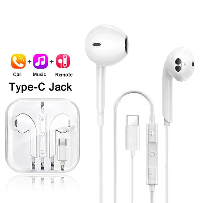 Original Type C Wired Headphone For Xiaomi Mi 14 13 12 Pro Ultra Lite 3.5MM Earphone Redmi Poco Huawei Samsung Earbuds Headset
