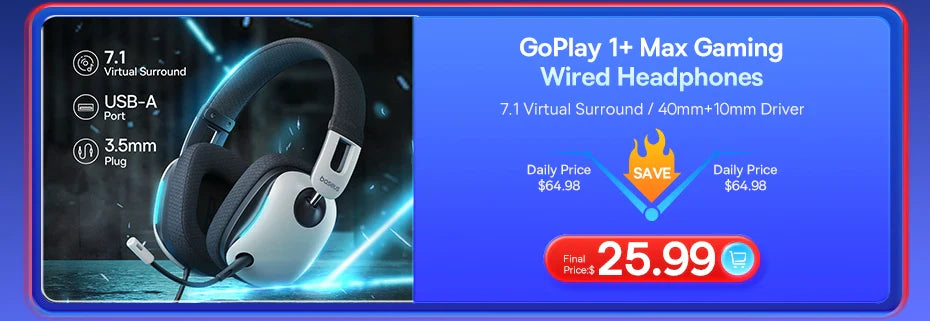 Casque Bluetooth sans fil Baseus Bass 30 Max – Bluetooth 5.3 – Écouteurs supra-auriculaires à diaphragme de 40 mm avec basses renforcées et latence ultra-faible – Autonomie 50h