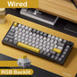 AJAZZ AK820 Pro Wired&Wireless Mechanical Gaming Keyboard Tri-Mode RGB Backlit Hot-Swappable Switches,70% Compact Layout,PC/Mac