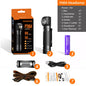 Nouvelle lampe frontale LED SUPERFIRE TH04 rechargeable Type C Phare 90° Lampe de poche 18650 avec aimant indicateur, Lampe frontale
