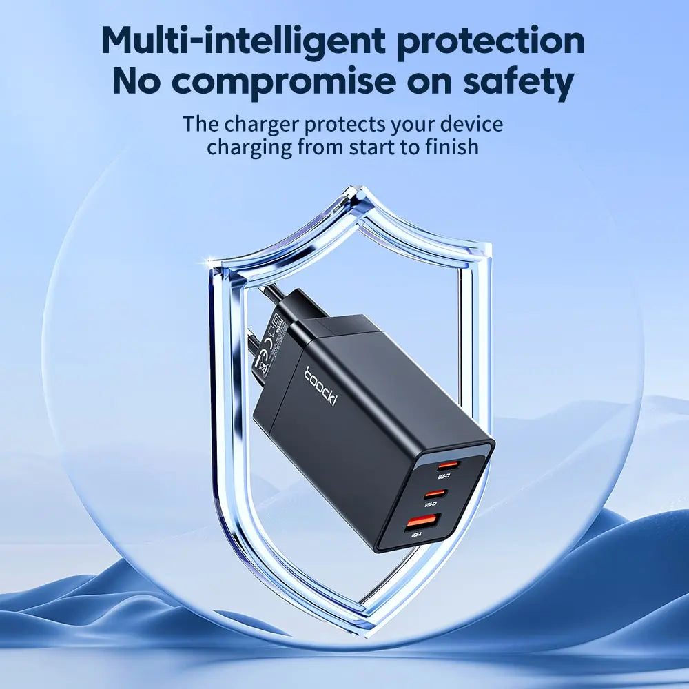 Toocki 67W GaN USB C Charger 65W Quick Charge QC 4.0 PD 3.0 45W Type C Fast USB Charger For iPhone 16 15 14  Pro Samsung MacBook
