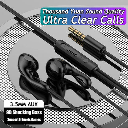 Wired Earphone 3.5mm AUX/Type C HiFi Surround Heavy Bass With MIC In-Ear Game Music Headsets For Samsung Huawei Xiaomi iPad PC