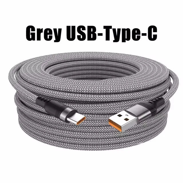 Universal USB Type C Cable 5A Super Fast Charge Cable 3m 5m 8m USB C Extend Data Cable For iphone 15 Samsung Huawei Xiaomi PS4/5