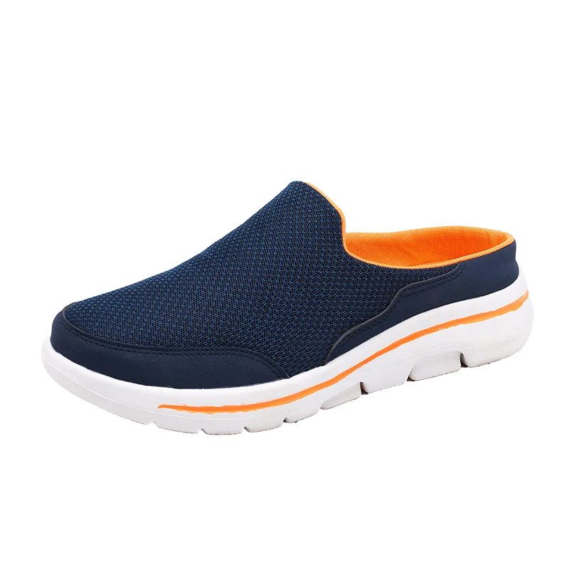 2024 Summer new breathable mesh shoes outdoor non-slip walking shoes comfortable sandals men half slippers casual loafers 35-48