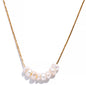 Yhpup Tarnish Free Natural Pearl Beads Chic Exquisite Necklace Thin Chain Stainless Steel Minimalist Charm Collar Jewelry Women
