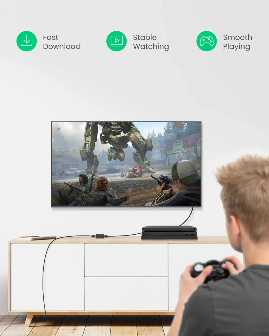 UGREEN Connecteur RJ45 Rallonge Réseau Ethernet pour Câble Ethernet Cat7 Cat6 Cat5e Adaptateur Gigabit Femelle à Femelle