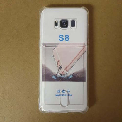 Soft TPU Clear Case With Card Slot - For Samsung S8