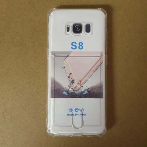 Soft TPU Clear Case With Card Slot - For Samsung S8