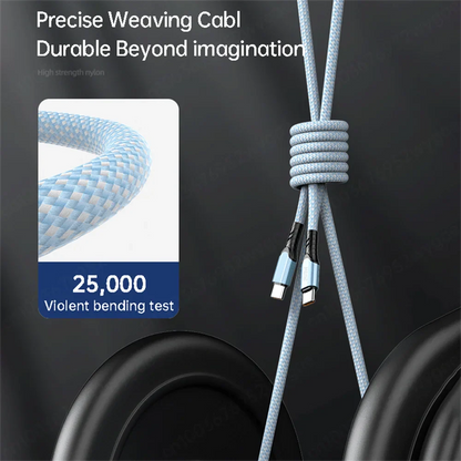 NNBILI 240W USB C Cable Power Wire QC4.0 for MacBook Samsung iPhone 15 16 USB C to C PD Cable 48V5A Fast Charging Type C Cable