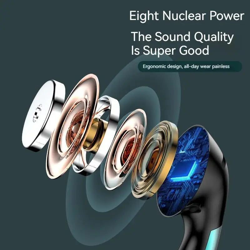 Wired Earphone 3.5mm AUX/Type C HiFi Surround Heavy Bass With MIC In-Ear Game Music Headsets For Samsung Huawei Xiaomi iPad PC