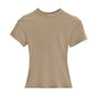 2024 New High Quality Casual T shirt Sexy Slim Short Sleeves Fashion Trend Solid Women Clothing y2k Tops