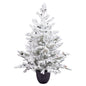 Christmas Tree Polyethylene Pineapples Snowfall 40 x 40 x 90 cm