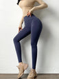 [Seamless Solid Color Yoga Leggings] Solid Color Seamless Yoga Leggings, High Waist Fitness Running Workout Sports Pants, Women'
