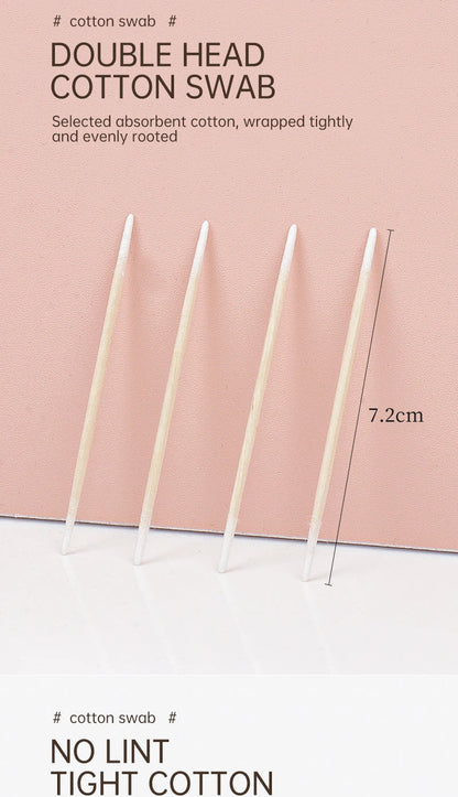 100/300pcs Double Head Cotton Swab Women Makeup Cotton Buds Tip For Medical Wood Sticks Nose Ears Cleaning Health Care Tools