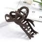 13CM Matte Hair Clips Vintage Ribbon Bow Hair Claws Crab Headwear Hairpins Shark Ponytail For Women Hair Accessories Barrettes