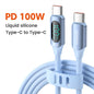 Toocki Silicone USB Type C to USB C Cable PD 100W Fast Charge  for Macbook Samsung Huawei Xiaomi Type C to Type C Cable Display