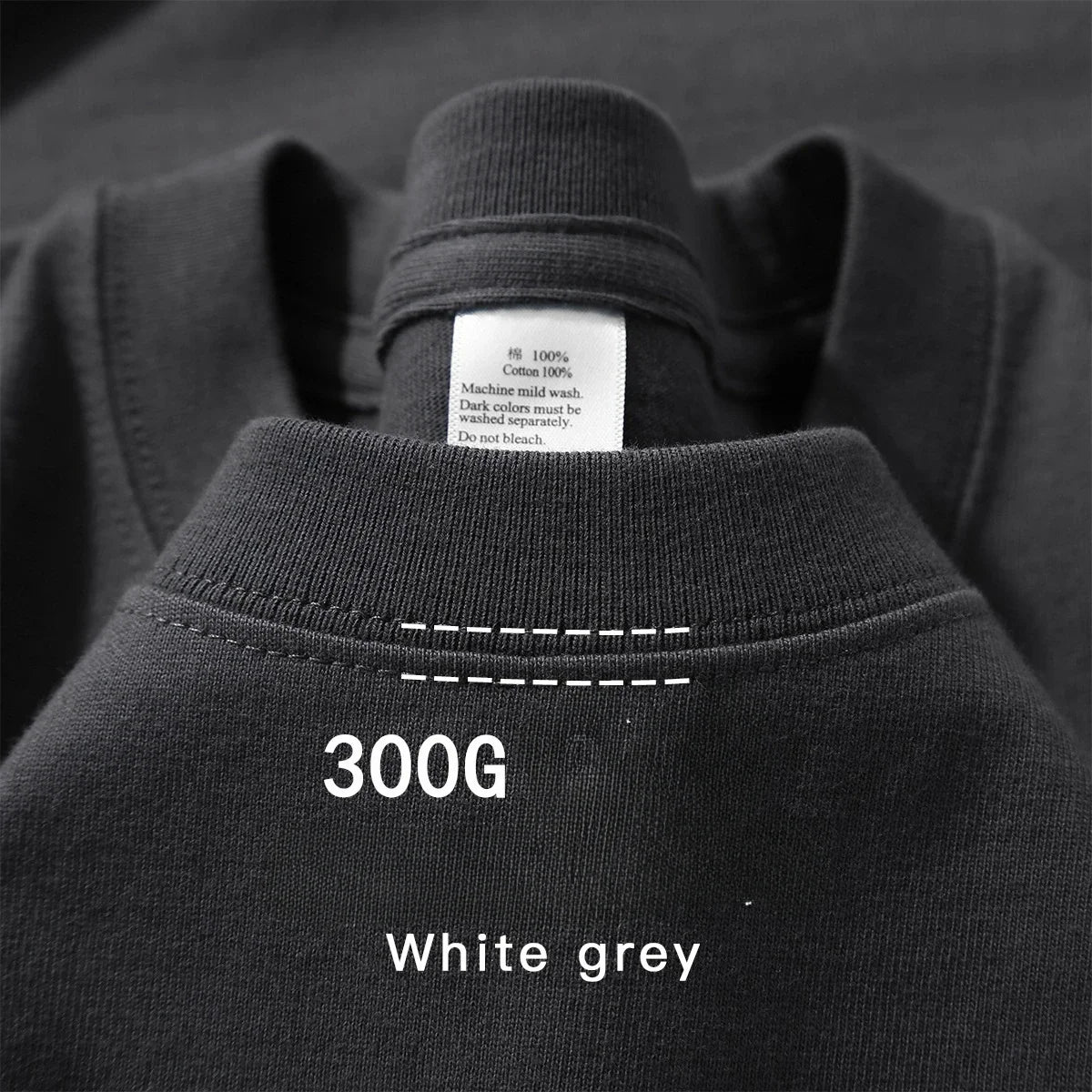 300g Cotton T Shirts Men Short Sleeved Heavyweight  Summer Round Neck Loose Breathable Shirt for Men Women Basic Tee
