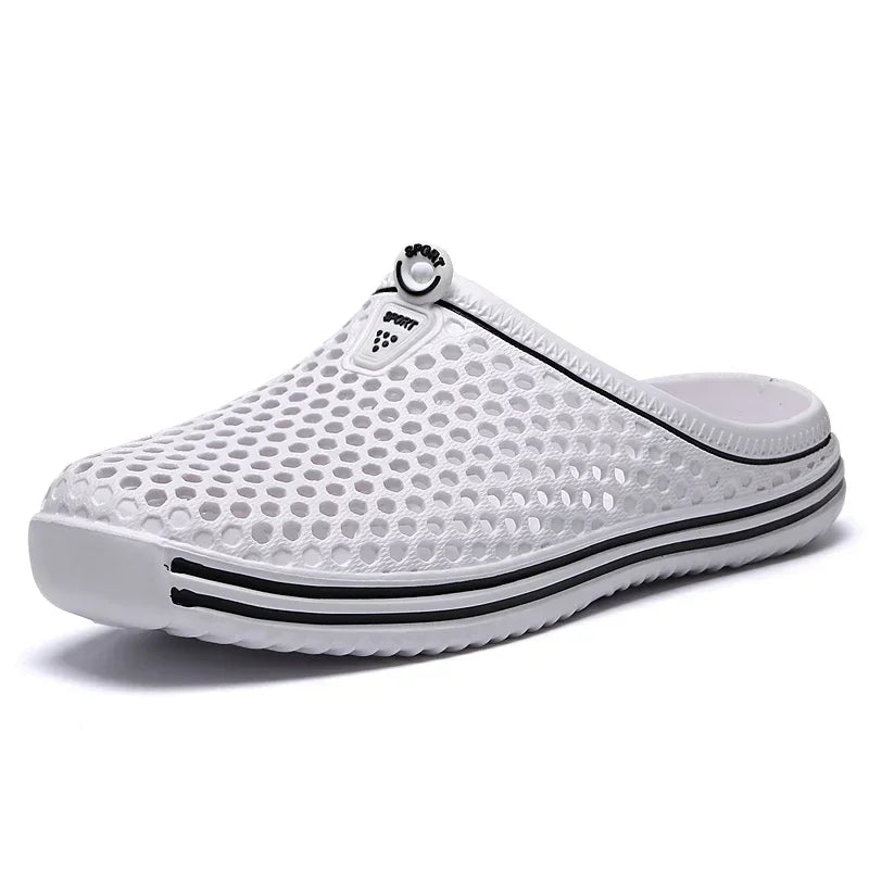 YRZL Mens Slippers Beach Shoes Unisex Hollow Outdoor Casual Men Beach Sandal Flip Flops Shoes Non-slip Size 36-45 Mens Slippers
