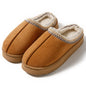 Chaussons d'intérieur bohèmes d'hiver en peluche avec conception antidérapante et chaude pour des pieds confortables