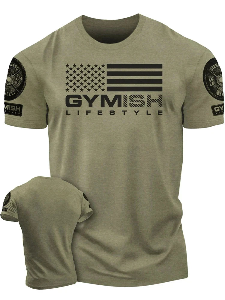 T-shirt homme imprimé 3D à manches courtes pour l'exercice complet, le plaisir et la forme physique. Manches courtes hardcore, nouvelles, belles et branchées.