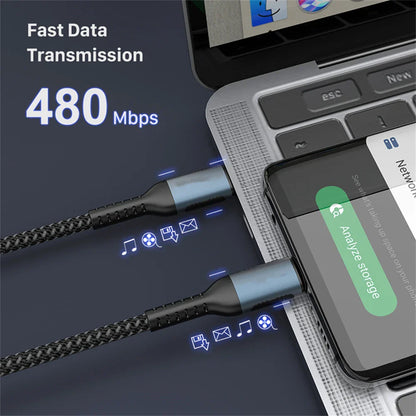 USB C to USB Type C Cable for MacBook Pro Quick Charge 4.0 PD 100W 5A Fast Charging for Samsung Xiaomi mi 10 Charge Cable 1/2M