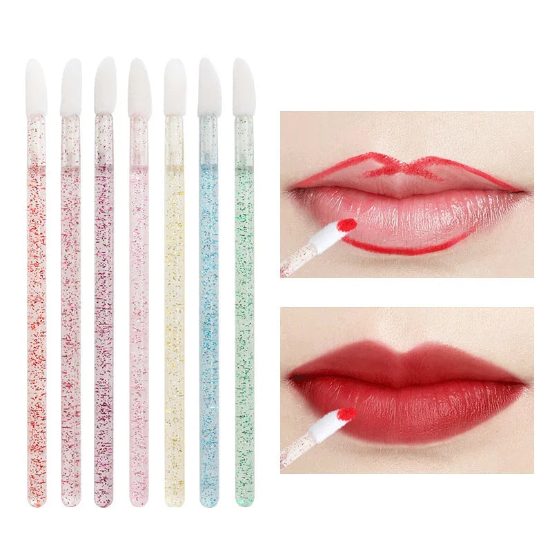 100PCS Disposable Lip Brush Makeup Brushes Eyelashes Extension Applicator Lipstick Wands Set Cosmetic Colourful Make Up Tools