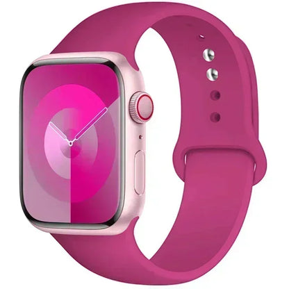 Silicone Band For Apple Watch strap 44mm 45mm 40mm 41mm 42-38mm 45 mm sport bracelet iwatch series 8 7 6 5 4 3 SE 9 Ultra 2 49mm