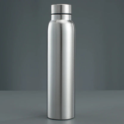 1pc 750ml/1000ml Stainless Steel Water Bottle, Large Capacity Portable Sports Bottles For Outdoor Camping Hiking Travel