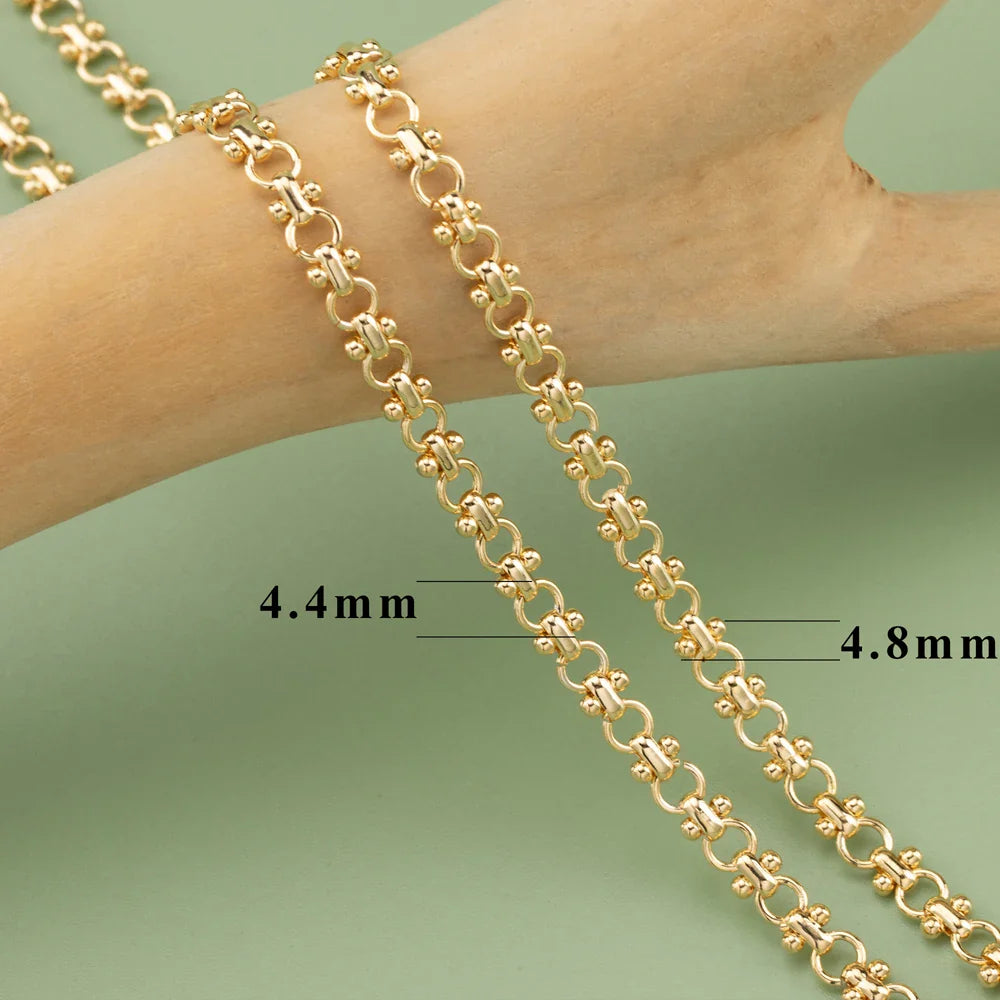 YEGUI C77,diy chain,18k gold rhodium plated,copper,pass REACH,nickel free,jewelry making,charms,diy bracelet necklace,1m/lot
