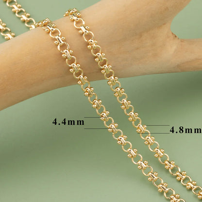YEGUI C77,diy chain,18k gold rhodium plated,copper,pass REACH,nickel free,jewelry making,charms,diy bracelet necklace,1m/lot