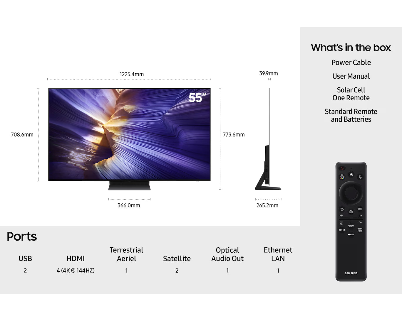 SAMSUNG QE55S93FAEXXU 55" 4K OLED SMART TV