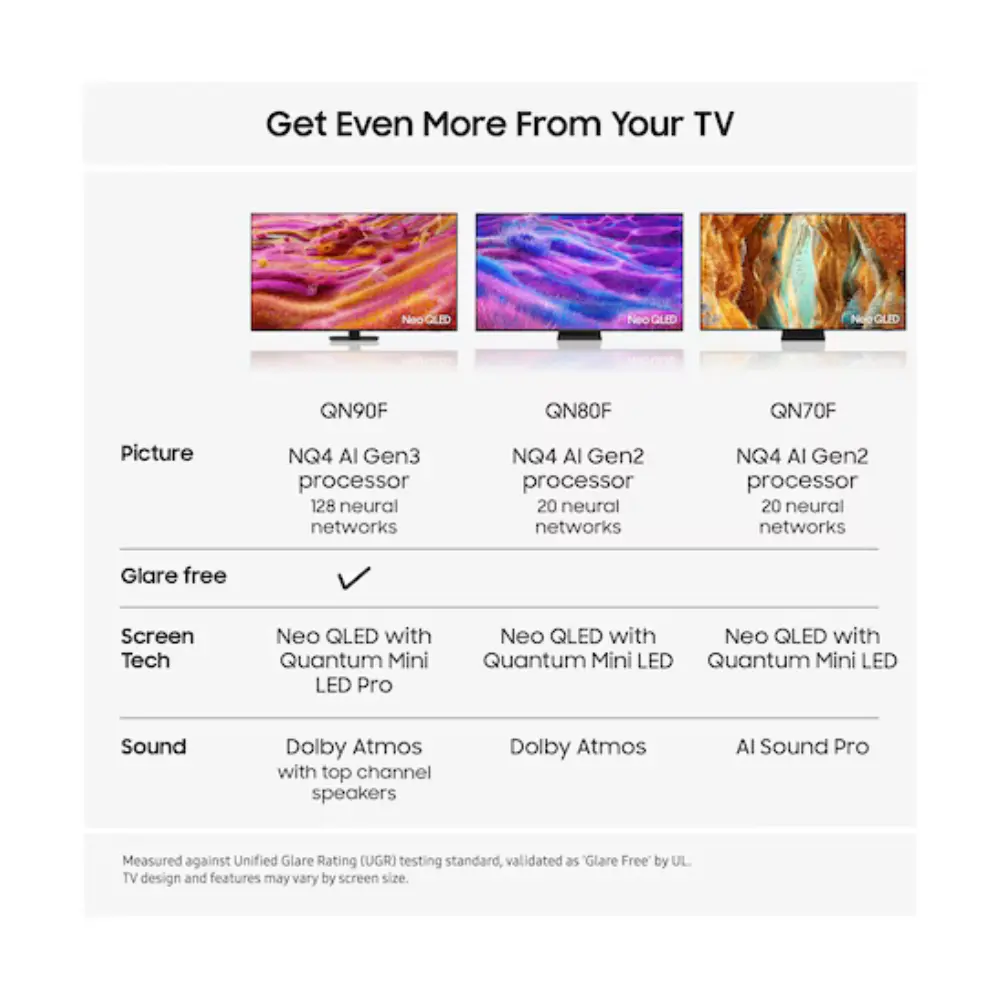 SAMSUNG QN70F 55" Neo QLED 4K Mini LED Vision AI Smart TV 2025 - QE55QN70F