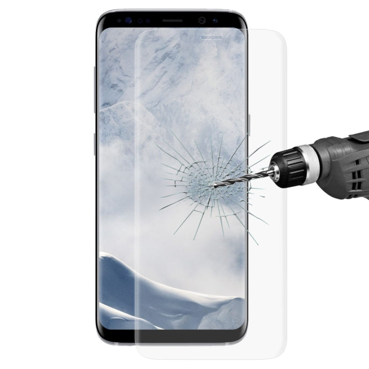 ENKAY Hat-Prince for Galaxy S8 + / G9550 0.26mm 9H Surface Hardness 3D Explosion-proof Full Screen Curved Heat Bending Tempered Glass Color Screen Film(Transparent)