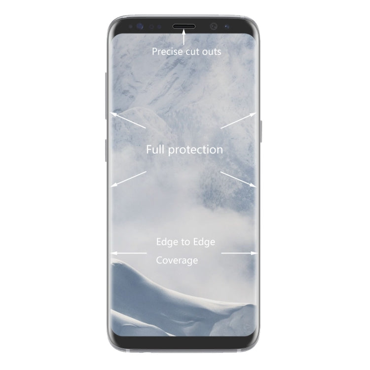 ENKAY Hat-Prince for Galaxy S8 + / G9550 0.26mm 9H Surface Hardness 3D Explosion-proof Full Screen Curved Heat Bending Tempered Glass Color Screen Film(Transparent)