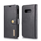DG.MING Crazy Horse Texture Flip Detachable Magnetic Leather Case for Samsung Galaxy S10 E, with Holder & Card Slots & Wallet(Black)