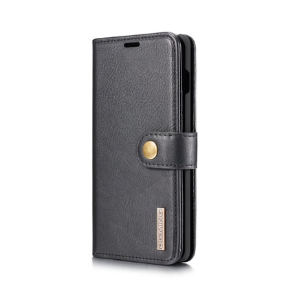 DG.MING Crazy Horse Texture Flip Detachable Magnetic Leather Case for Samsung Galaxy S10 Plus, with Holder & Card Slots & Wallet(Black)