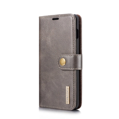 DG.MING Crazy Horse Texture Flip Detachable Magnetic Leather Case for Samsung Galaxy S10 Plus, with Holder & Card Slots & Wallet(Grey)