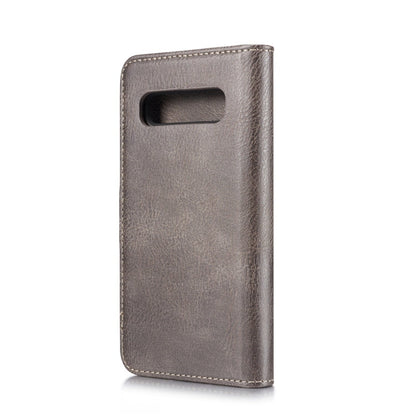 DG.MING Crazy Horse Texture Flip Detachable Magnetic Leather Case for Samsung Galaxy S10 Plus, with Holder & Card Slots & Wallet(Grey)