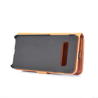 DG.MING Crazy Horse Texture Flip Detachable Magnetic Leather Case for Samsung Galaxy S10 Plus, with Holder & Card Slots & Wallet(Brown)
