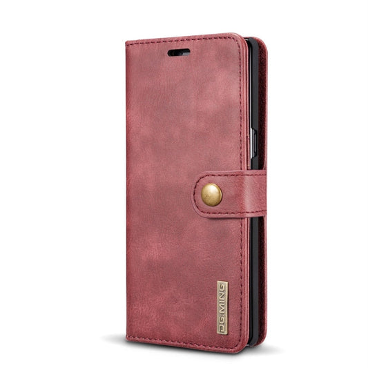 DG.MING for Galaxy Note 8 Crazy Horse Texture Horizontal Flip Detachable Magnetic Protective Case with Holder & Card Slots & Wallet (Red)