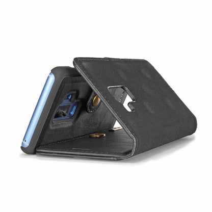 DG.MING for Galaxy S9+ Crazy Horse Texture Horizontal Flip Detachable Magnetic Protective Case with Holder & Card Slots & Wallet(Black)