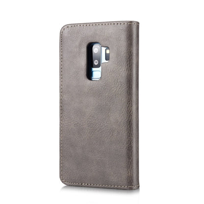 DG.MING for Galaxy S9+ Crazy Horse Texture Horizontal Flip Detachable Magnetic Protective Case with Holder & Card Slots & Wallet(Grey)